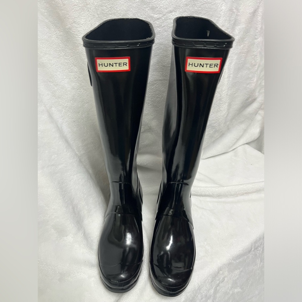 HUNTER Tall Black Shiny Boots brand new !